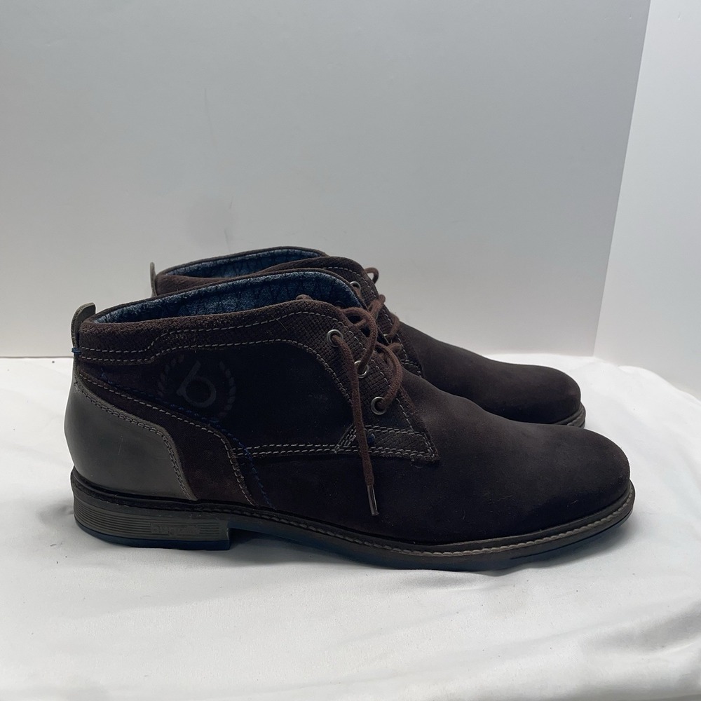 BUGATTI Lace-Up Boots Mens Size‎ US 13 EUR 46 Brown Suede Chukka Boots Shoes